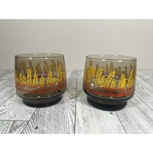 Dominion Glass Foxglove Juice Glass Smokey Brown 8oz Vintage 1970s Canada